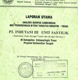 LAPORAN UTAMA ADLHPITIT PT INHUTANI 1999