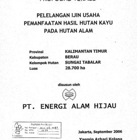PIUPHH PT ENERGI ALAM HIJAU 2006