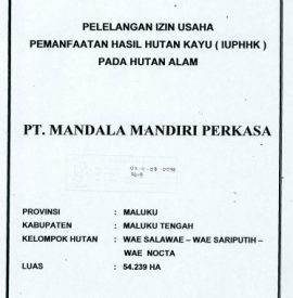 PROPOSAL IUPHHK PT MANDALA MANDIRI PERKASA 2006