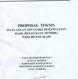 PROPOSAL IUPHHK PT USAHA TANI LESTARI 2006