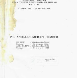RKLTP PT ANDALAS MERAPI TIMBER 1991 1996