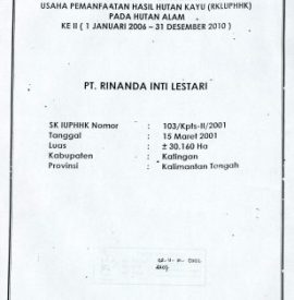 RKLUPHHK PT. RINANDA INTI LESTARI