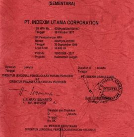 RKPH PT. INDEXIM UTAMA CORPORATION (sementara)