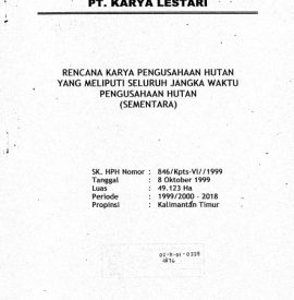 RKPH PT. KARYA LESTARI 2001