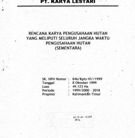 RKPH PT. KARYA LESTARI 2001