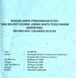 RKPH PT. PANCA USAHA PALOPO PLYWOOD 1997