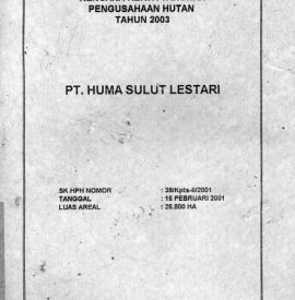 RKTPH PT. HUMA SULUT LESTARI 2003