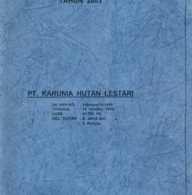 RKTUPHHK PT. KARUNIA HUTAN LESTARI 2003