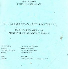 RKUPHHK PT. KALIMANTAN SATYA KENCANA