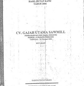 RPBBI IPHHK CV. GAJAH UTAMA SAWMILL 2006