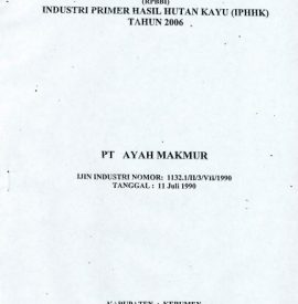 RPBBI IPHHK PT. AYAH MAKMUR 2006