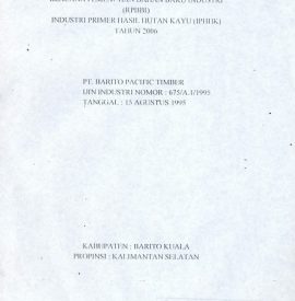 RPBBI IPHHK PT. BARITO PACIFIC TIMBER 2006