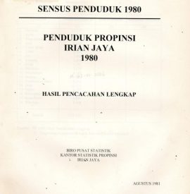SENSUS PENDUDUK PROVINSI IRIAN JAYA 1980